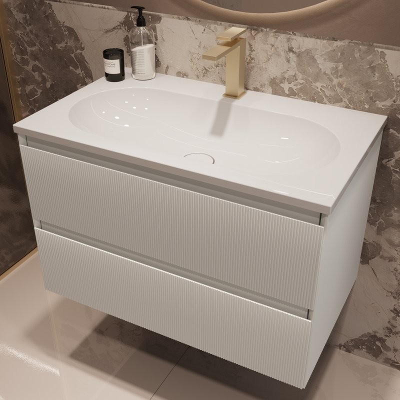 Тумба под раковину без столешницы Vincea Welle 80 m.white soft-touch