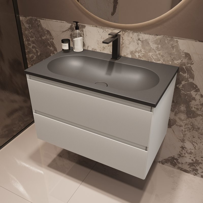 Тумба под раковину без столешницы Vincea Welle 80 m.white soft-touch