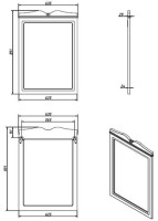 Зеркало Caprigo Borgo 60-70 бриллиантово-синее Зеркало Caprigo Borgo 60-70 бриллиантово-синее