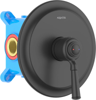 Встраиваемый смеситель для душа и ванны AQUATEK Классик AQ1566MB С ВНУТРЕННЕЙ ЧАСТЬЮ, матовый черный