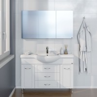 Тумба под раковину СаНта Монарх 120 белая