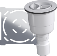 Поддон для душа RGW Stone Tray ST/T-0100W 100х100х3 с сифоном