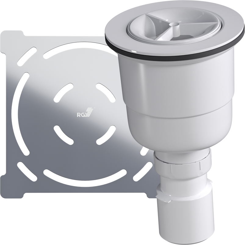 Поддон для душа RGW Stone Tray ST/T-0100W 100х100х3 с сифоном