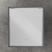 Зеркало Cezares Interni 100x90 с подсветкой, с антизапотевателем, титан