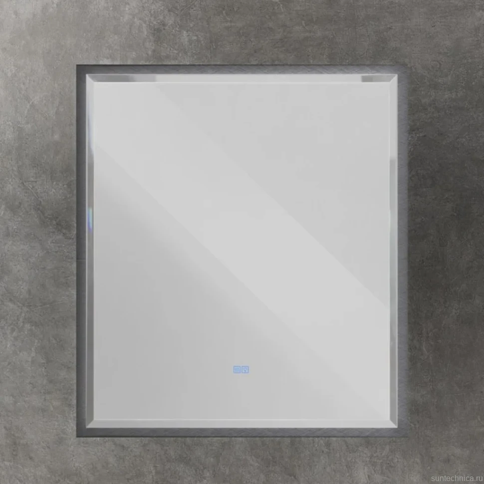 Зеркало Cezares Interni 100x90 с подсветкой, с антизапотевателем, титан
