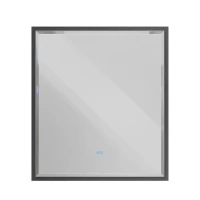 Зеркало Cezares Interni 100x90 с подсветкой, с антизапотевателем, титан