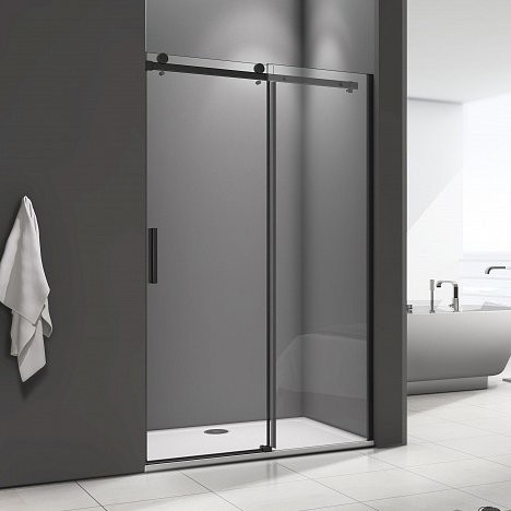 Душевая дверь в нишу Good Door Galaxy Galaxy WTW-150-C-B профиль черный