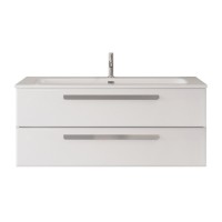 Тумба под раковину без столешницы Cezares Eco Cer-N 120 bianco opaco, ручки серые