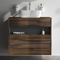 Тумба с раковиной AM.PM Func 80 дуб крафт, со столешницей, раковина M8FWCC10450WG