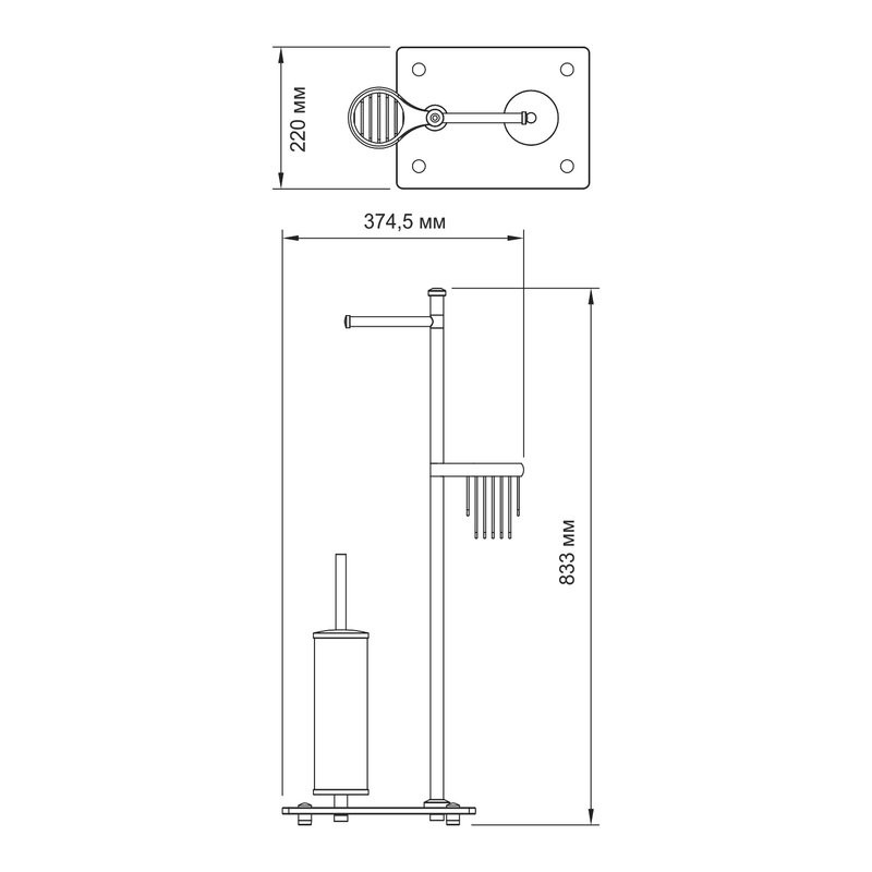 Стойка Wasserkraft Tauber 1264N никель