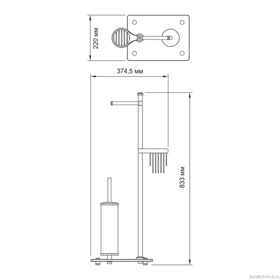 Стойка Wasserkraft Tauber 1264N никель