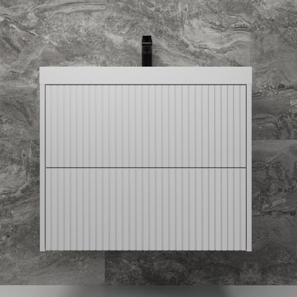 Тумба под раковину без столешницы Style Line Стокгольм 70 подвесная, белый рифленый софт
