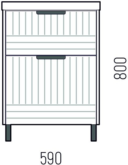Мебель для ванной комнаты Corozo Терра 60 напольная