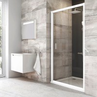 Душевая дверь в нишу Ravak Blix BLDP2-120 Transparent, профиль белый
