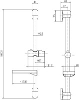 Душевая штанга D-lin D63512 хром