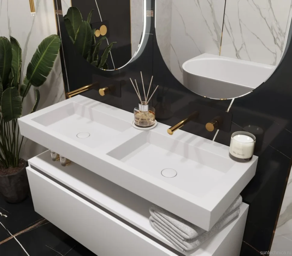 Раковина Armadi Art Flat ST 120 с кронштейнами