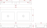Раковина Armadi Art Flat ST 120 с кронштейнами Раковина Armadi Art Flat ST 120 с кронштейнами