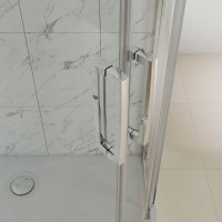 Душевой уголок Kubele DE018 RBG-CLN-CH 105х85
