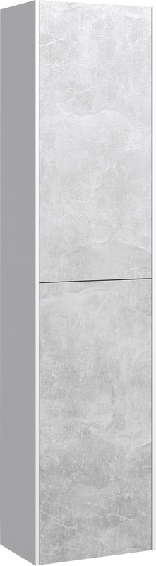 Шкаф пенал для ванной Aqwella 5 stars Mobi 35 белый, бетон светлый