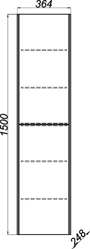 Шкаф пенал для ванной Aqwella 5 stars Mobi 35 белый, бетон светлый