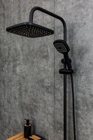 Душевой комплект Смеситель Orange Aristo M19-100b + Стойка OW04b