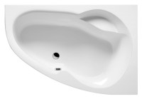 Акриловая ванна Excellent Newa R 160x95 см, угловая, правая, пристенная, белая, асимметричная, с каркасом, с сиденьем