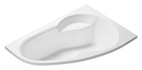 Акриловая ванна Excellent Newa R 160x95 см, угловая, правая, пристенная, белая, асимметричная, с каркасом, с сиденьем
