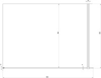 Душевая перегородка Ravak Walk-In Wall 100 + кронштейн 100 см, черный