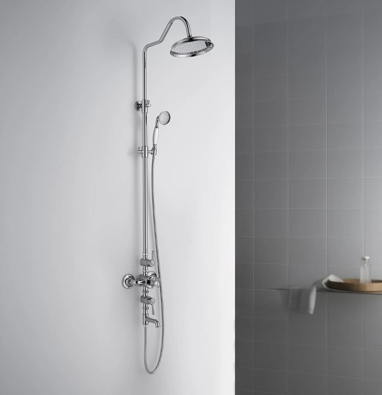 Душевая стойка AQUATEK Классик AQ2543CR с термостатом, хром