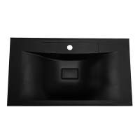 Тумба с раковиной BelBagno Marino 80 подвесная, crema opaco, черная раковина