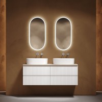 Тумба с раковиной Sancos Snob T 140 bianco, столешница бежевая TT140A2, раковина CN6075