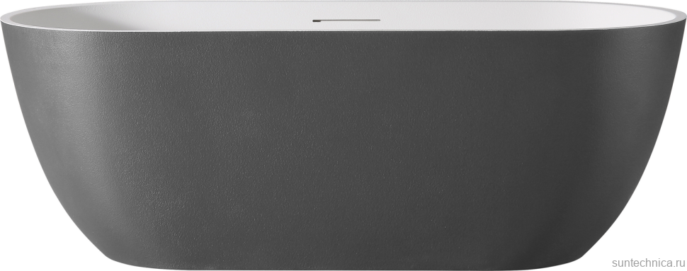 Ванна из искусственного камня AltroBagno Bruna 090205 170x75 см, отдельностоящая, овальная, на ножках, с донным клапаном, с подголовником