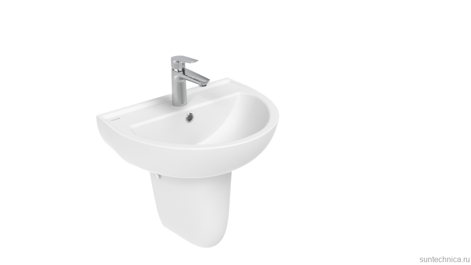 Раковина подвесная Creavit Oval TP155-00CB00E-0000 52 глянцевая белая