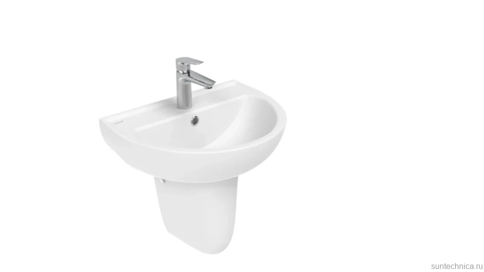 Раковина подвесная Creavit Oval TP155-00CB00E-0000 52 глянцевая белая