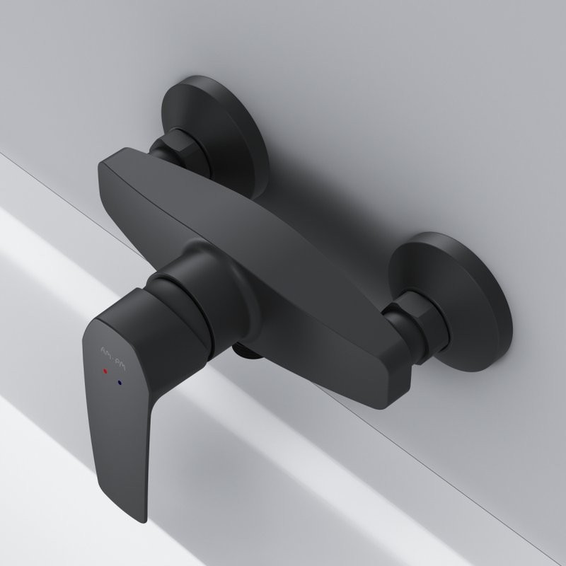 Душевой комплект Смеситель для душа AM.PM Gem F90A20022 черный + Гарнитур Like F0180022 черный