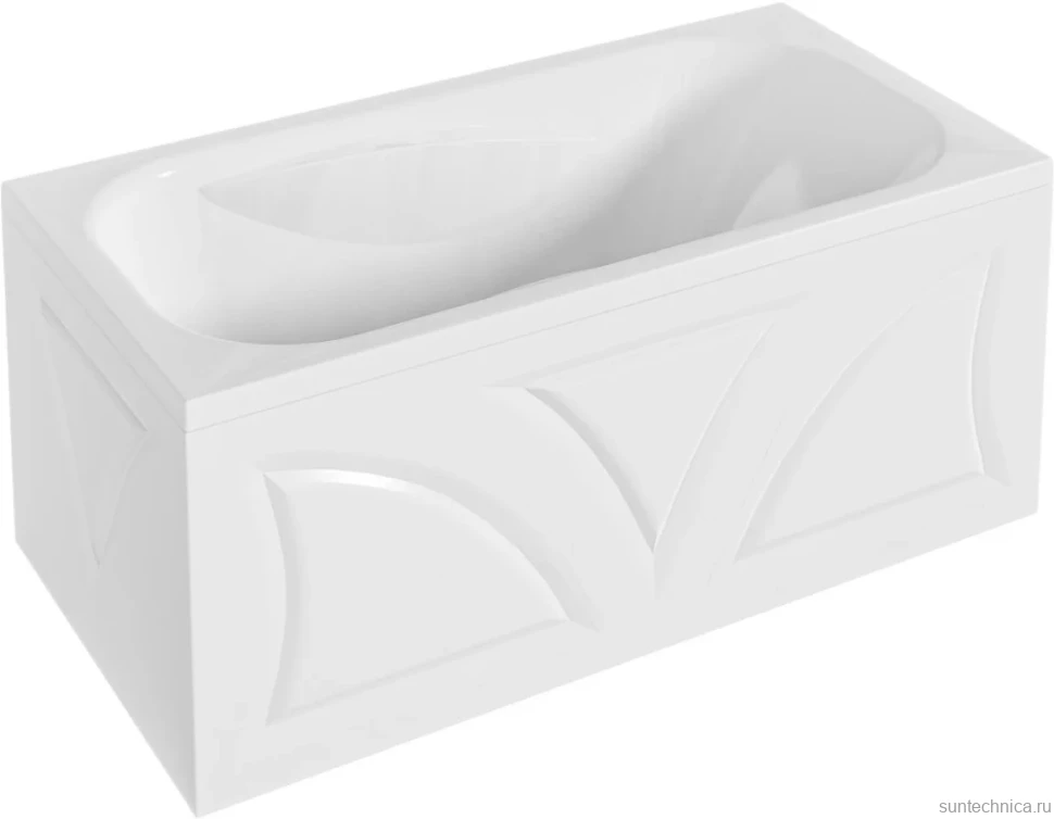 Акриловая ванна 1MarKa Classic 120x70 см, пристенная, белая, на ножках