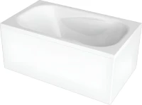 Акриловая ванна 1MarKa Classic 120x70 см, пристенная, белая, на ножках