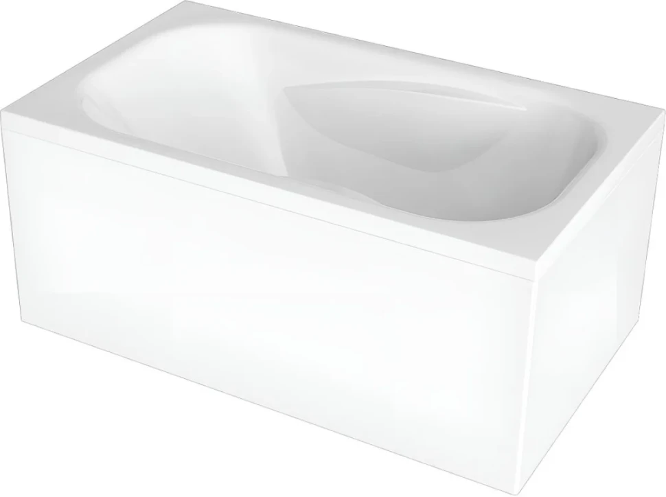 Акриловая ванна 1MarKa Classic 120x70 см, пристенная, белая, на ножках