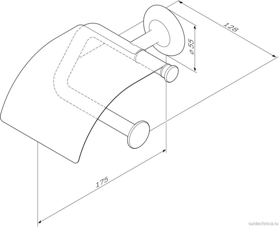 Набор Полотенцедержатель AM.PM Like A8034400 + Ершик A8033400 + Держатель A80341500