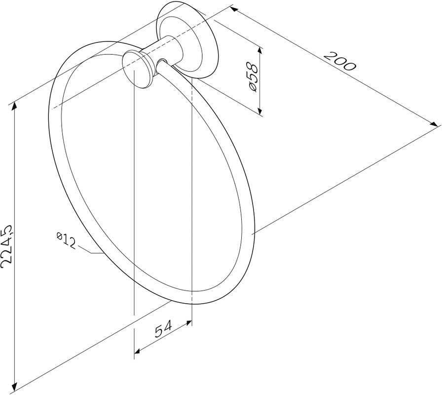 Набор Полотенцедержатель AM.PM Like A8034400 + Ершик A8033400 + Держатель A80341500
