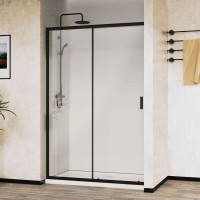 Душевая дверь в нишу Vincea City VDS-5CT120CLB 120 см, стекло прозрачное, черный