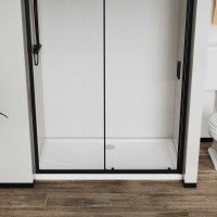 Душевая дверь в нишу Vincea City VDS-5CT120CLB 120 см, стекло прозрачное, черный