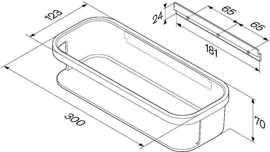 Полка AM.PM Func A8F53122 черная
