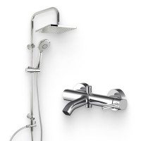 Душевой комплект Смеситель Aquanet Minima AF130-20C + Стойка Passion 212271