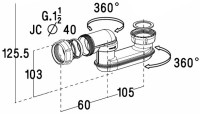 Чугунная ванна Jacob Delafon Volute 170x80 см, отдельностоящая, овальная, со сливом-переливом