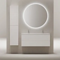 Тумба с раковиной Sancos Folk 120 на двоих, bianco