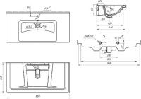 Мебель для ванной комнаты Bellezza Санриса 100 подвесная, белая