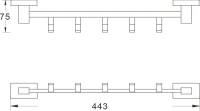 Крючок Shevanik SG5651H черный, на шурупах