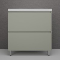 Тумба с раковиной Style Line Манхэттен 80 напольная, олива, раковина Andrea Classic 80