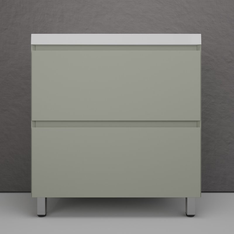 Тумба с раковиной Style Line Манхэттен 80 напольная, олива, раковина Andrea Classic 80